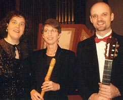 Stephanie Prewitt (alto), Dell Hollingsworth (recorder)
and composer and guitarist Jonathan Kulp - 13 kB