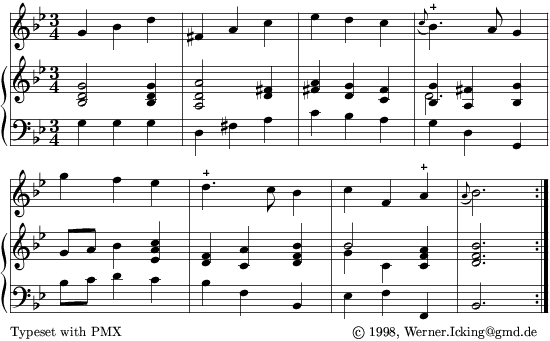 De Folies van Holland, opening score - 13kB