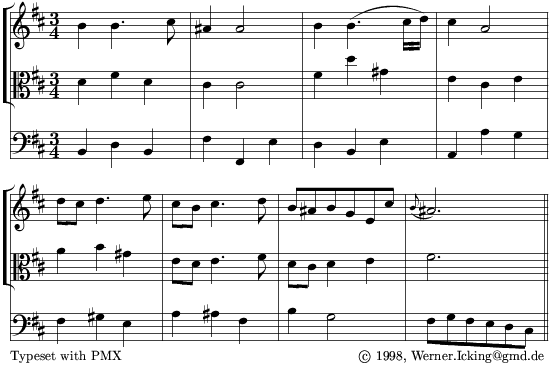 J.S. Bach, opening score - 13kB