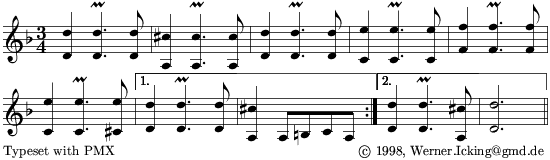 Le Moine, opening score - 8kB