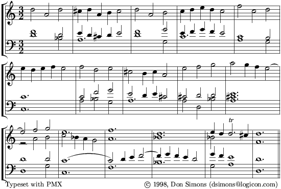 Pasquini, Partite diverse di Follia, opening score - 16Kb