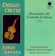 cover cd Diego Ortiz, Recercadas del trattado de glosas, 1553
size 15kB