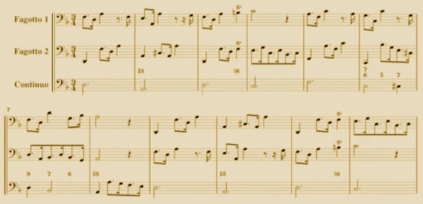Pacchioni, opening Follia, Opus 64 nr. 8 in sheet music  - 30Kb