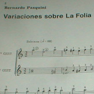 detail transcription of sheet music for two guitars 15 Kb