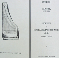 cover of lp 19th century Venetian harpsichord music 15Kb