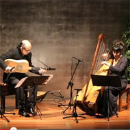 Sara Águeda, (arpa doppia) and Juan Carlos de Mulder (baroque guitar) on YouTube 15Kb